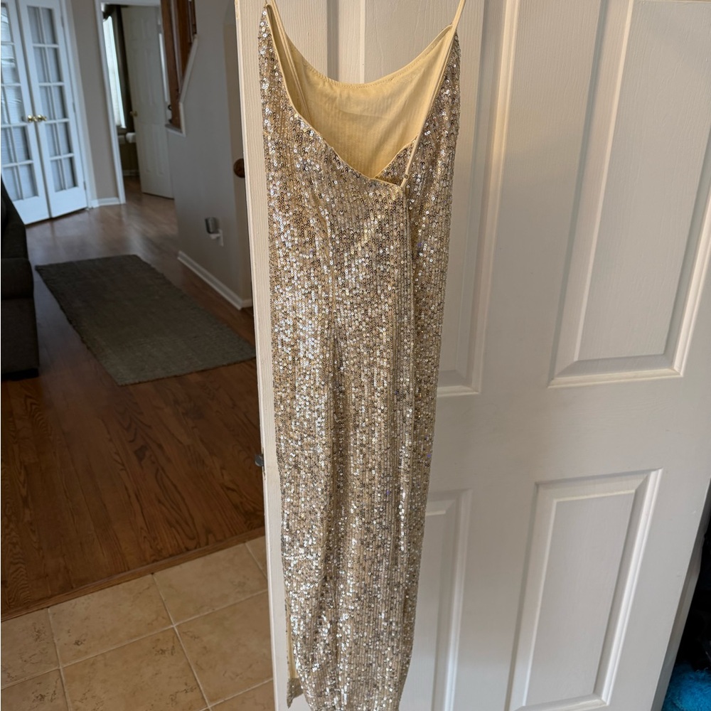 Lulu's Silver Sequin dress